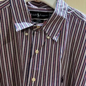 Ralph Lauren Men's Striped Shirt - Blue and Red 05